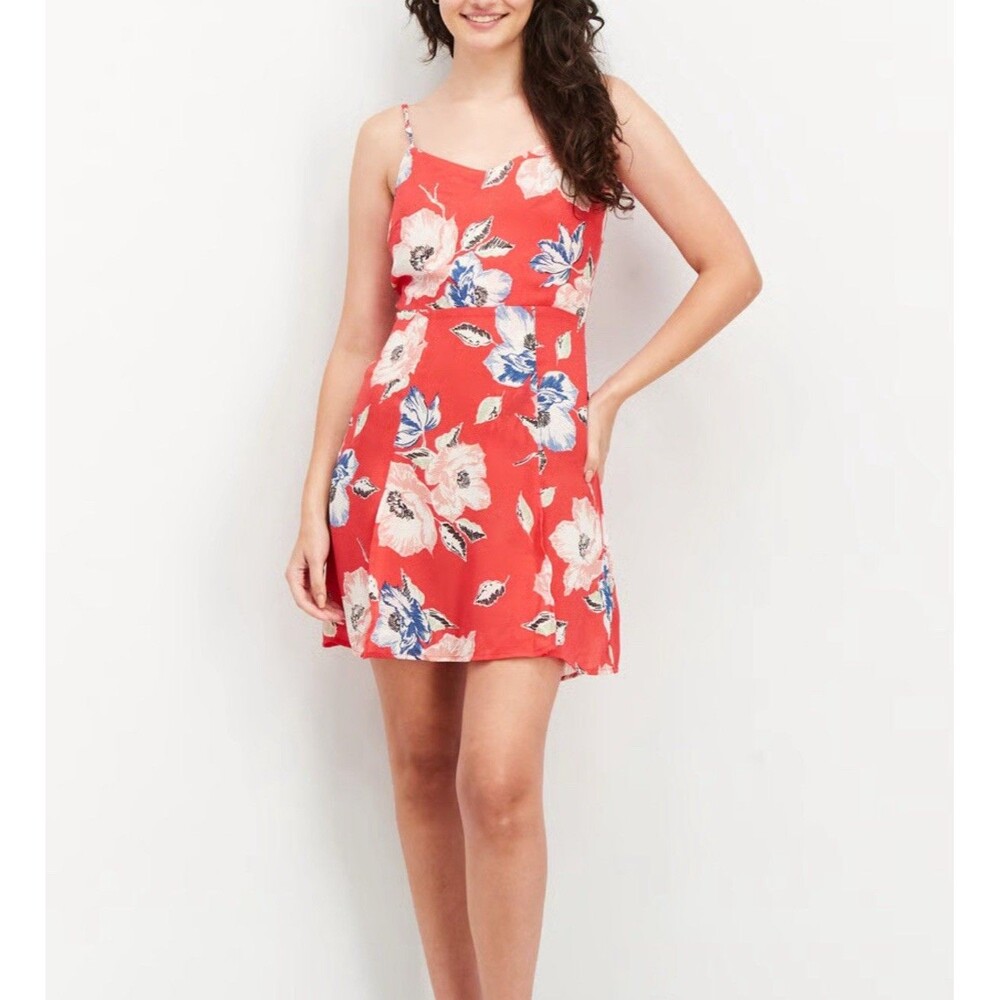 French Connection Dress Cari Size 12 Summer Floral Print Camisole Pink & Blue - Picture 5 of 14